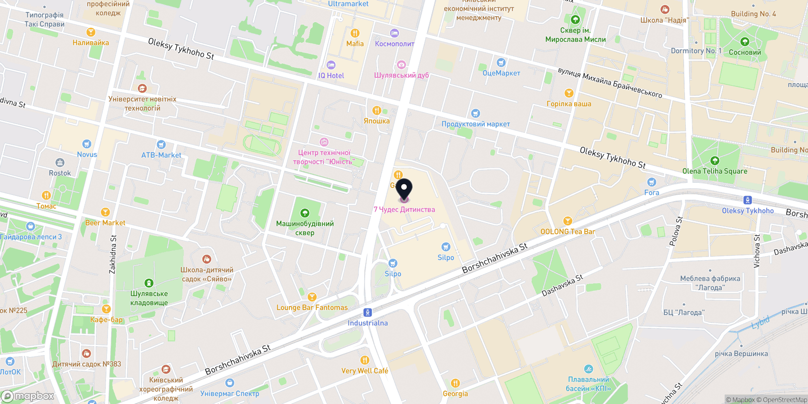 Карта закладу Charmant в ТЦ Мармелад