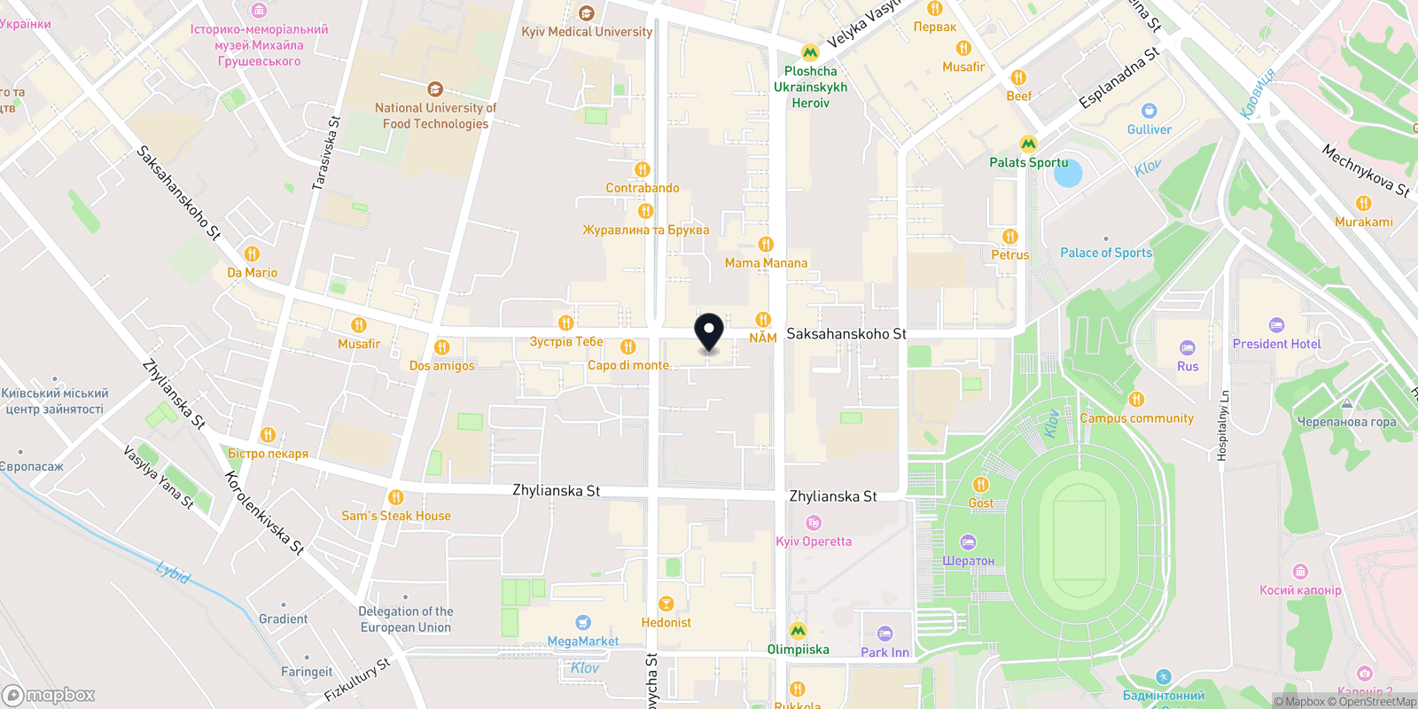 Карта закладу Harmony Massage&Spa