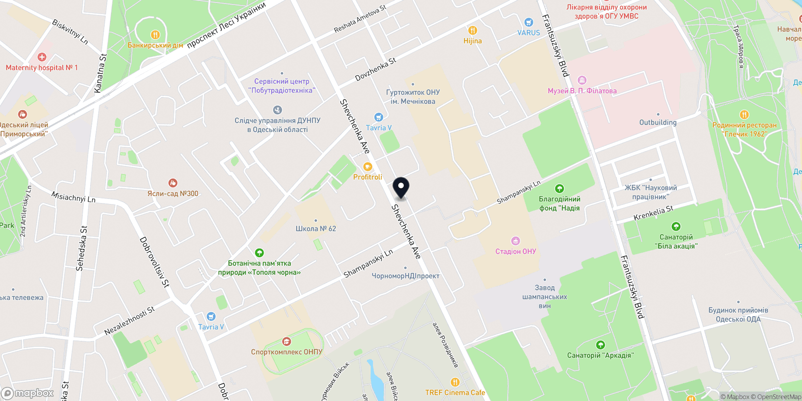 Карта закладу Craft studios
