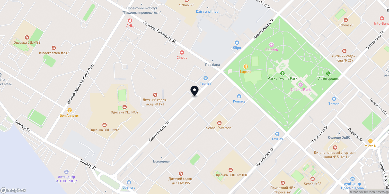 Карта закладу Nova