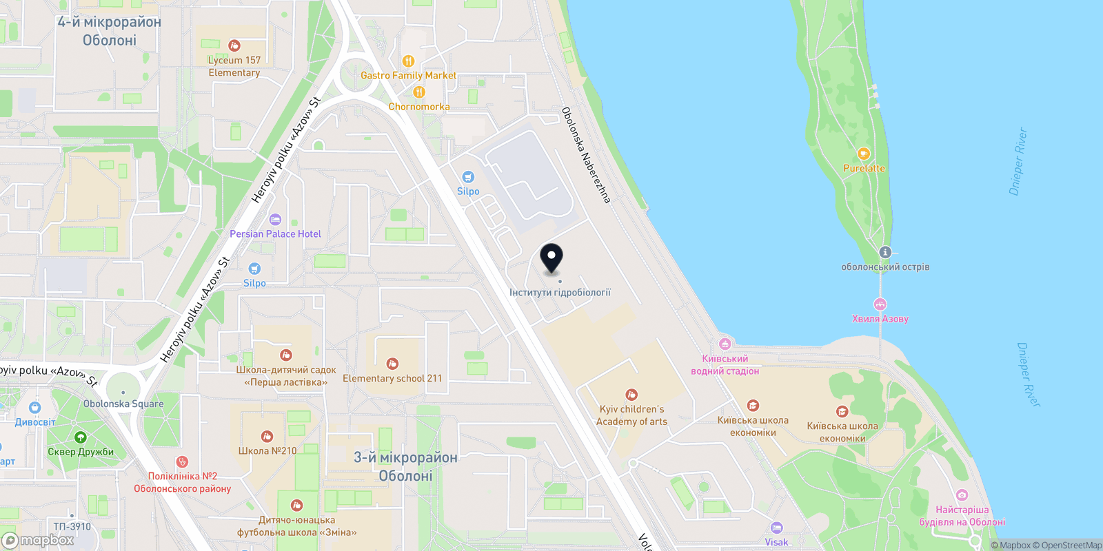 Карта закладу Green Zone