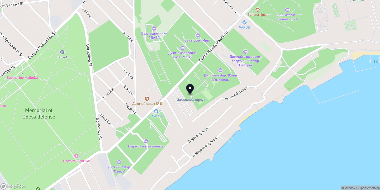 Карта закладу Rodos Wellness & Spa Club