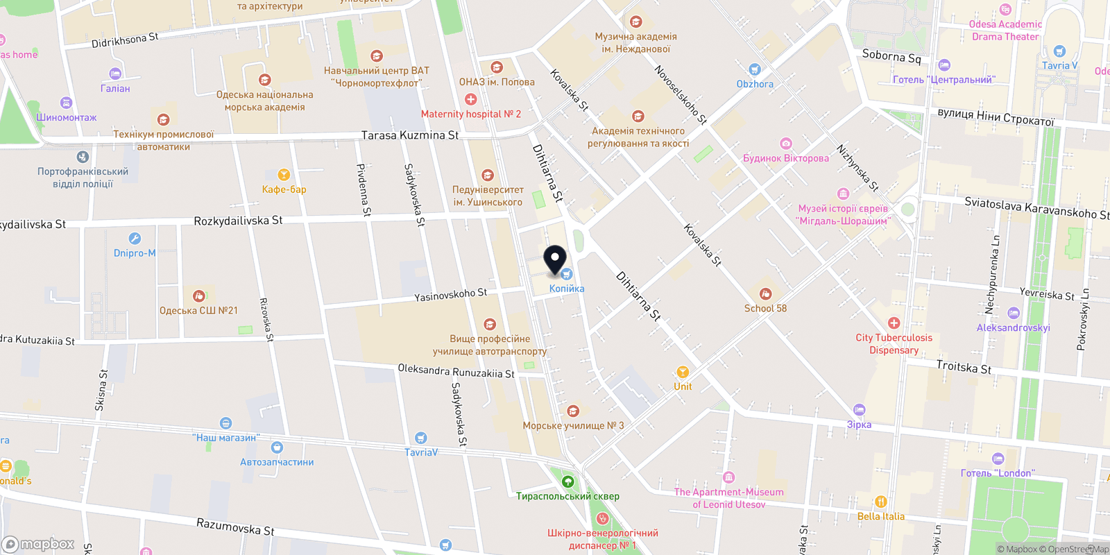 Карта закладу Juventa Lab