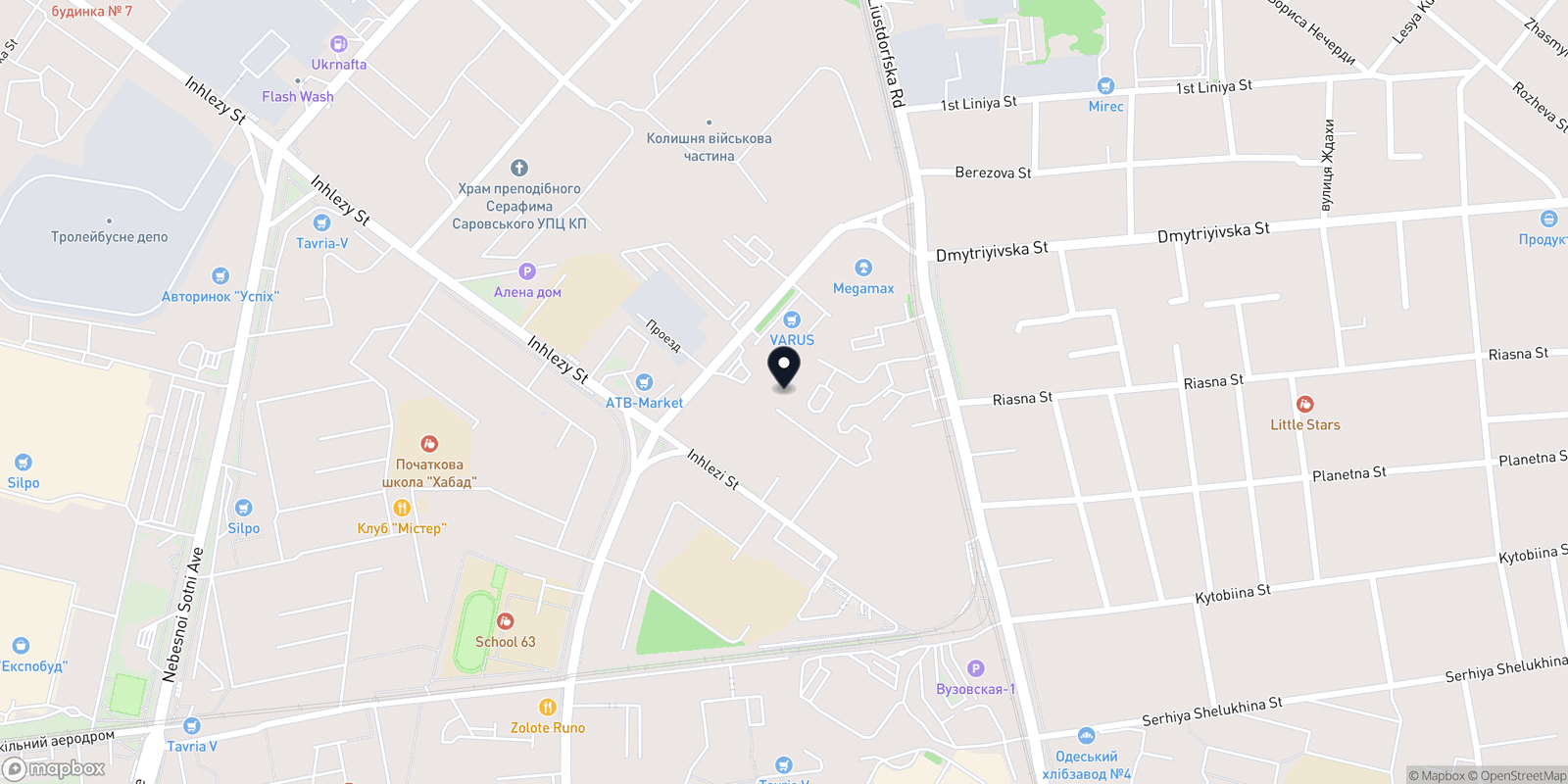 Карта закладу Moxie beauty studio