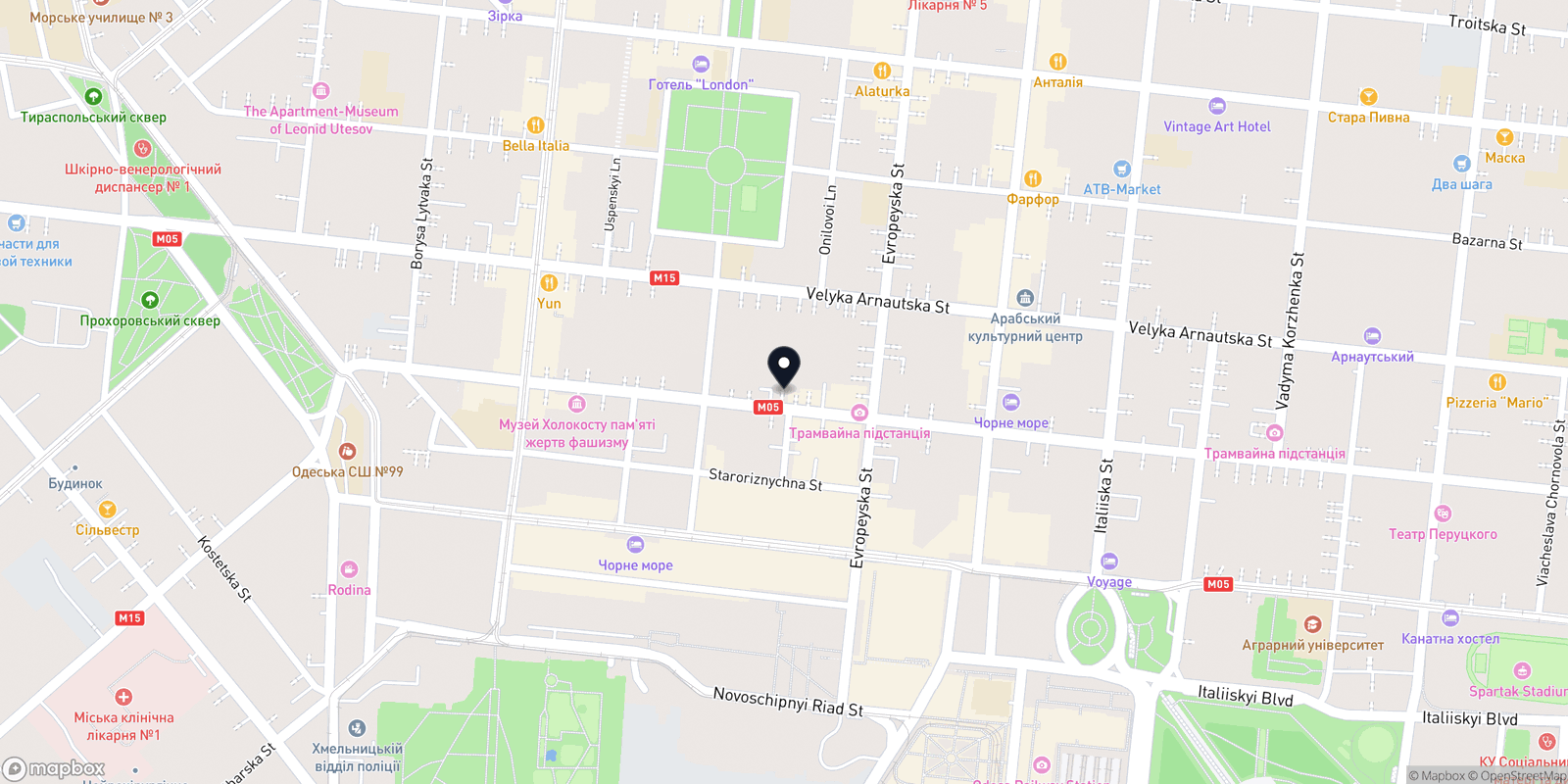 Карта закладу OLIES beauty studio