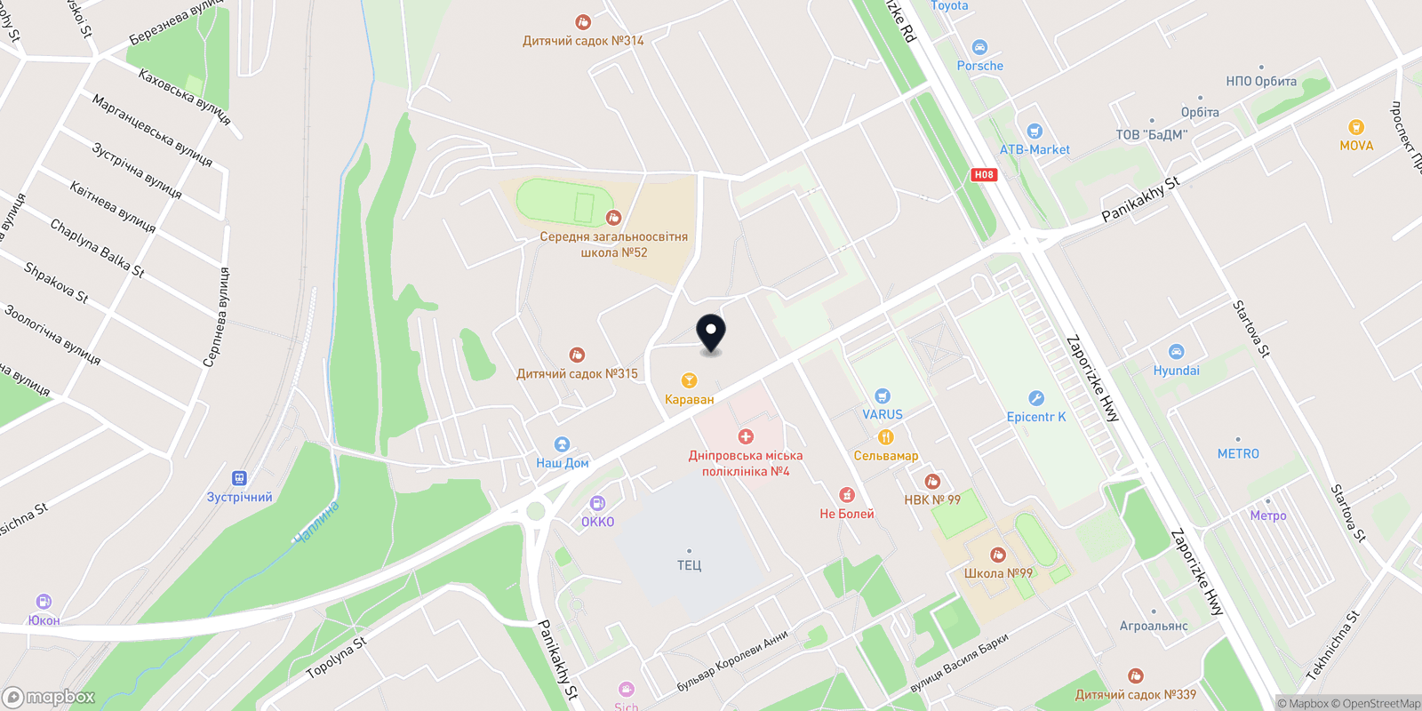 Карта закладу Крем