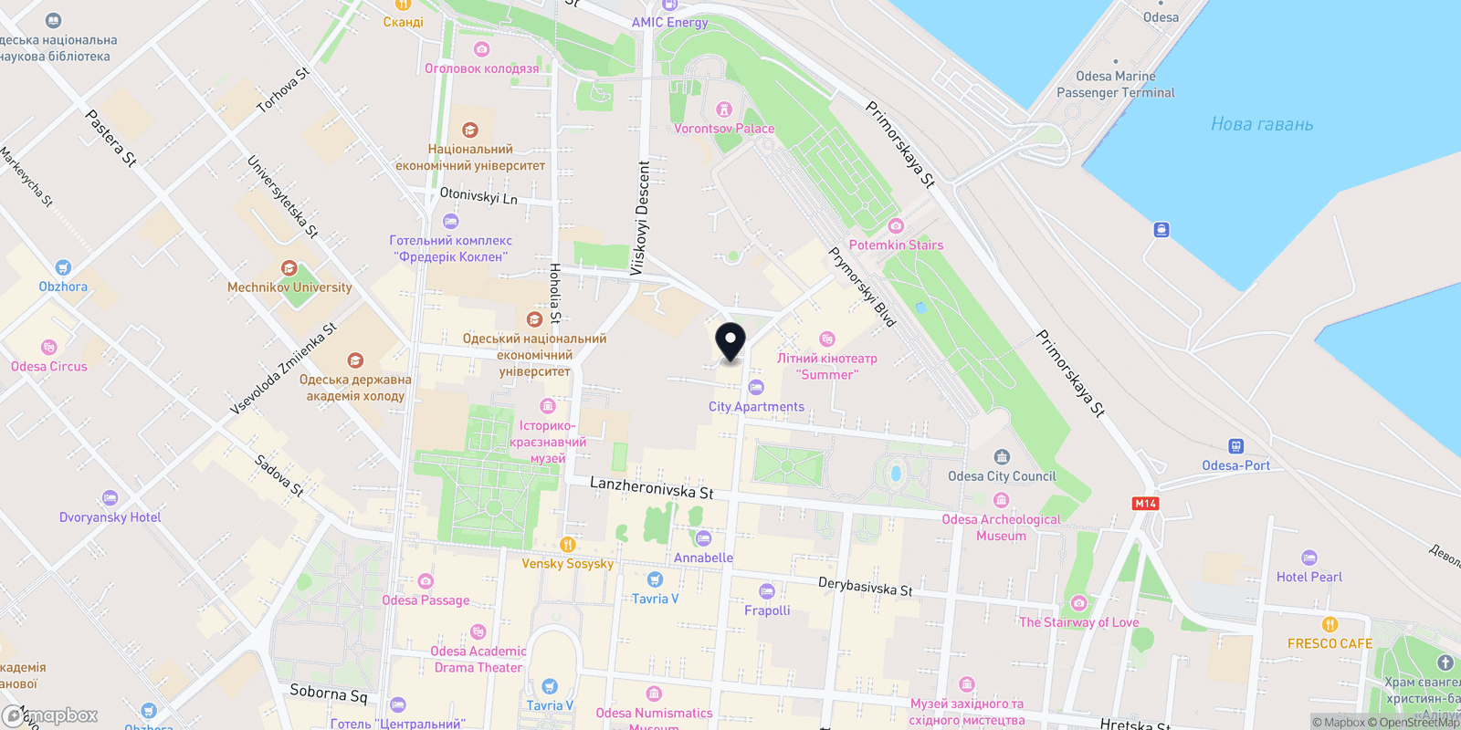 Карта закладу Madison