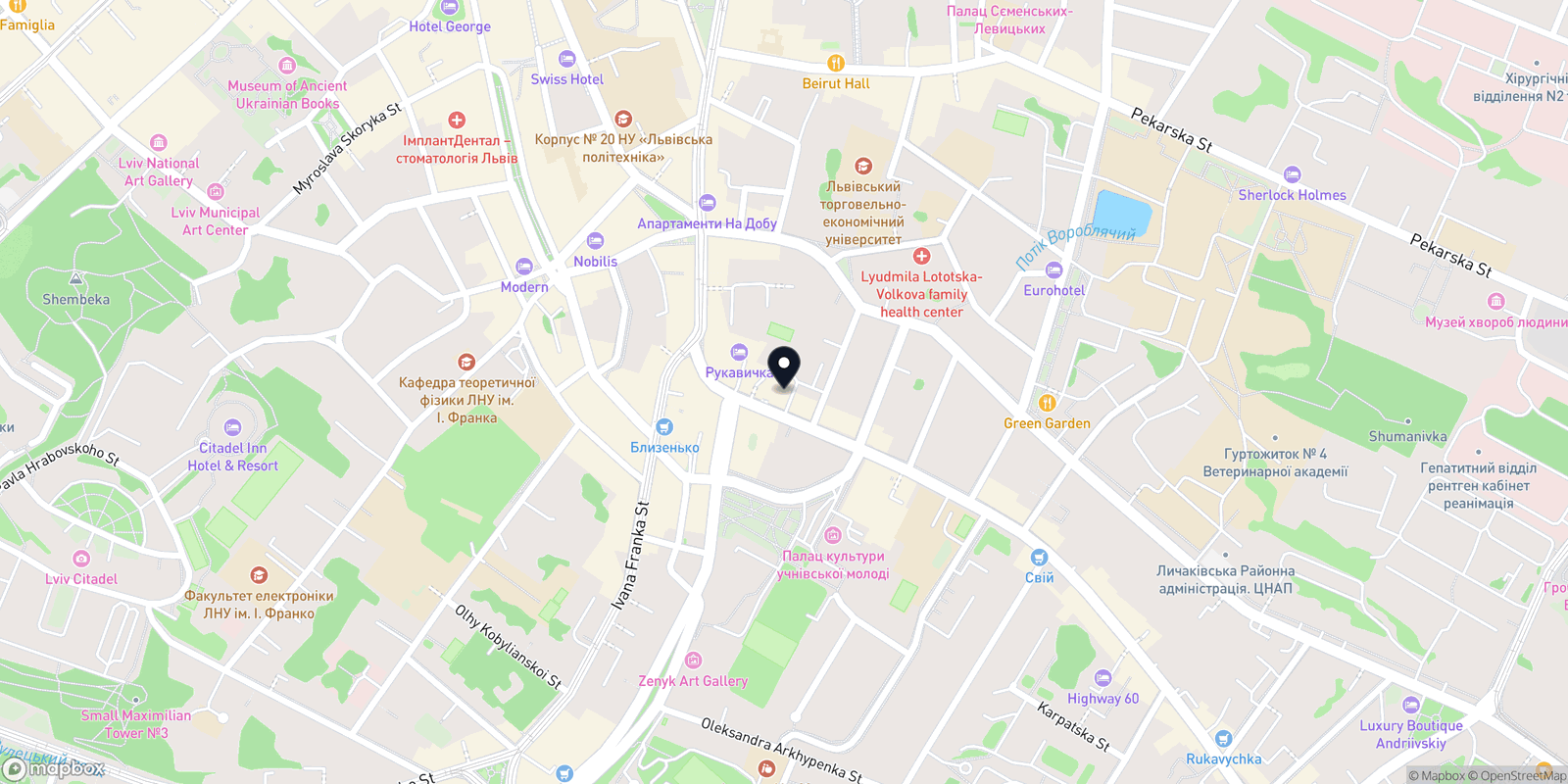 Карта закладу Nail Garden