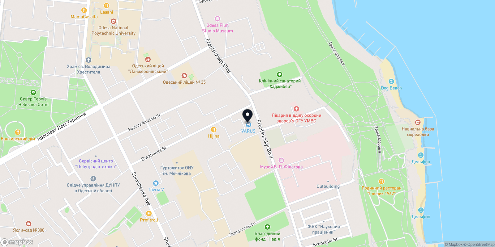 Карта закладу BeautyLab