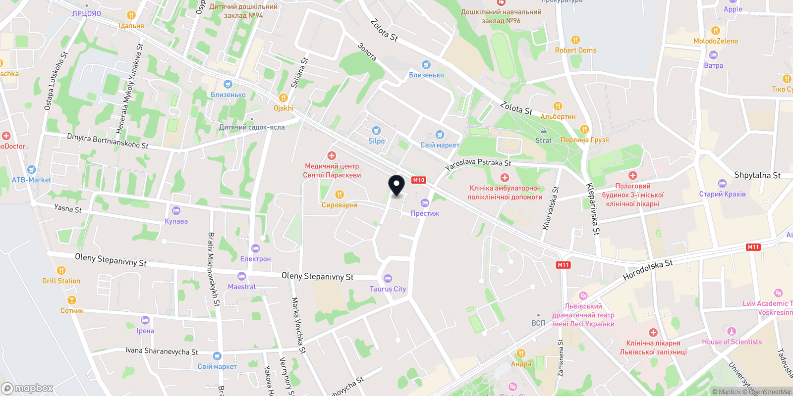 Карта закладу MS Studio