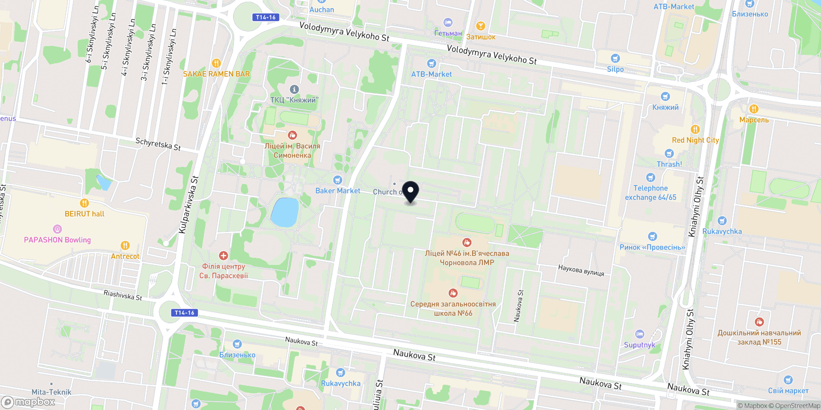 Карта закладу Viana
