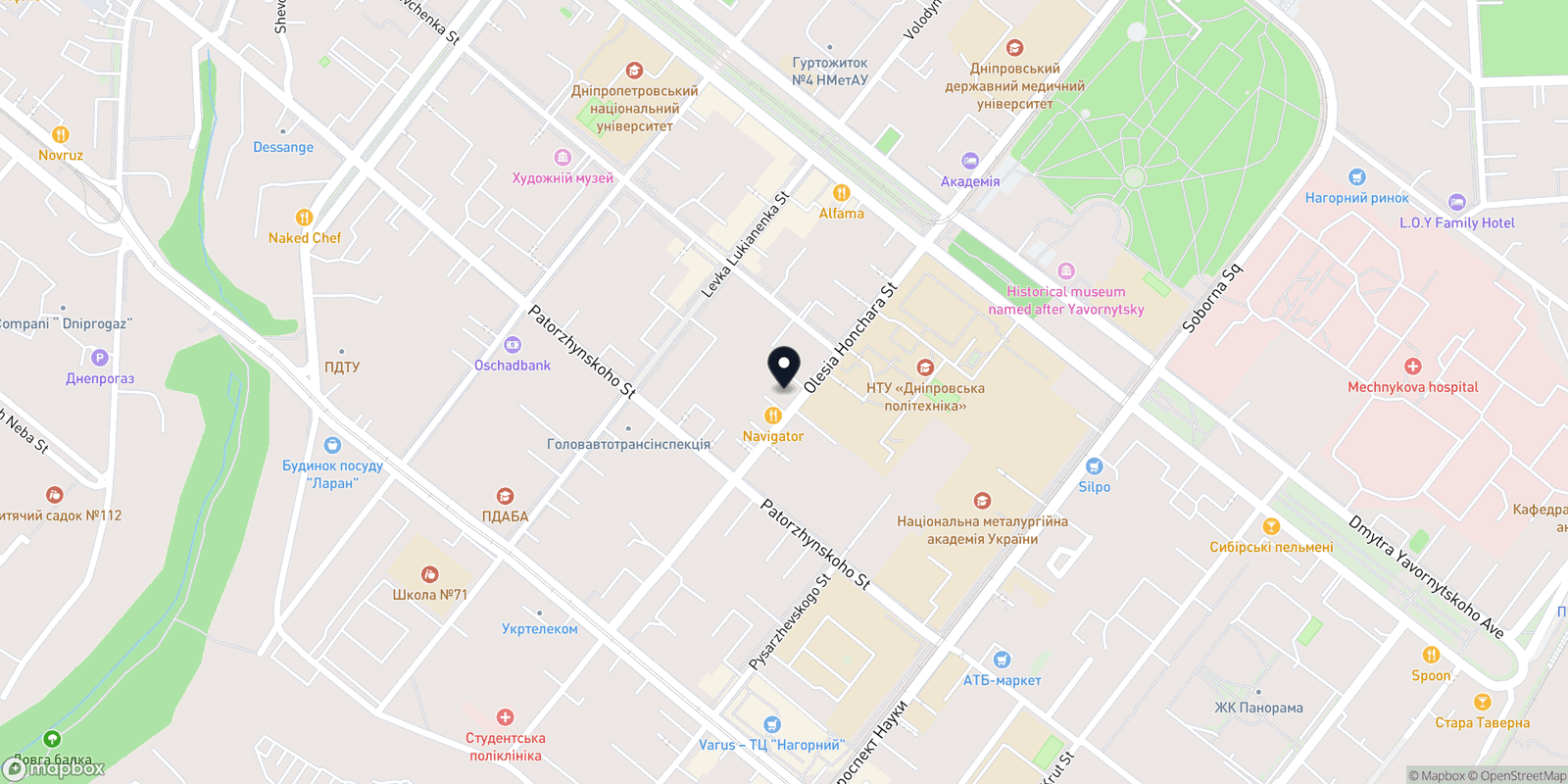 Карта закладу Frisor
