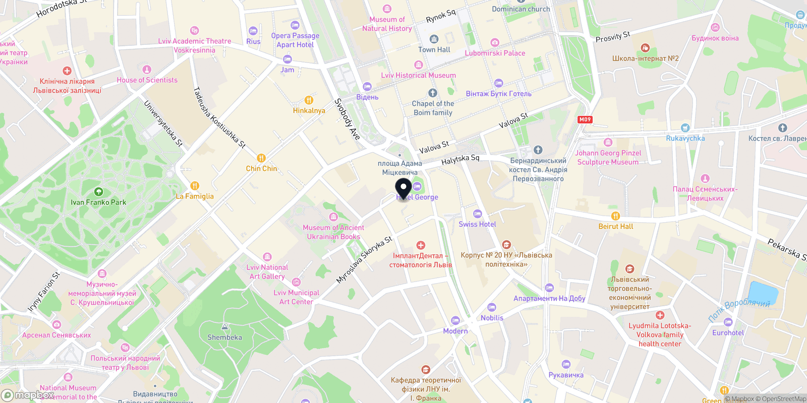 Карта закладу Olga Sudnyk Academy of Beauty