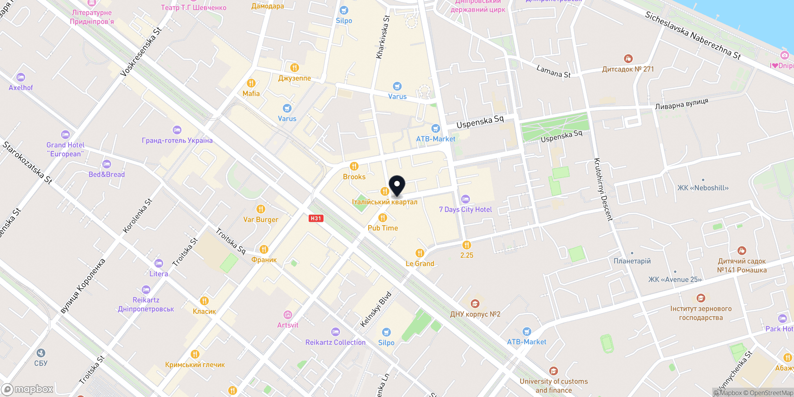 Карта закладу Modern Barbering