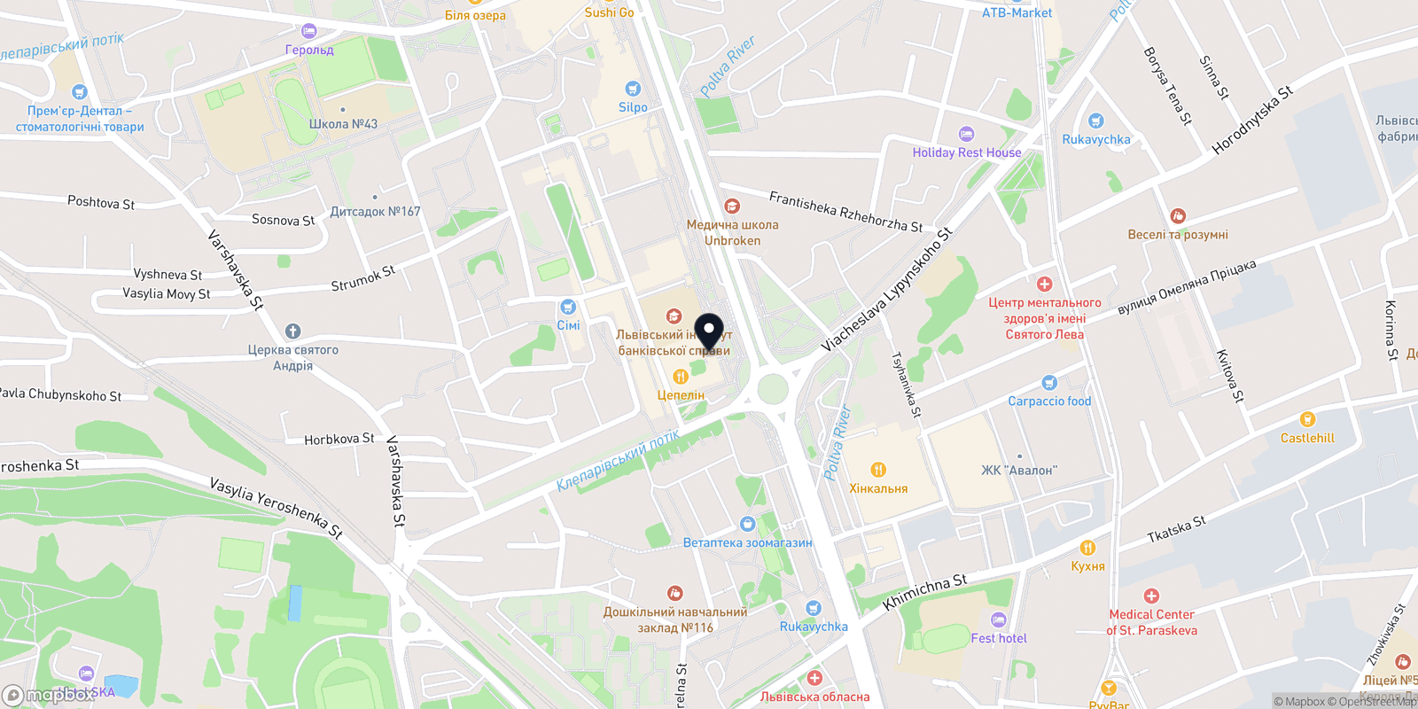 Карта закладу Oksana beauty studio