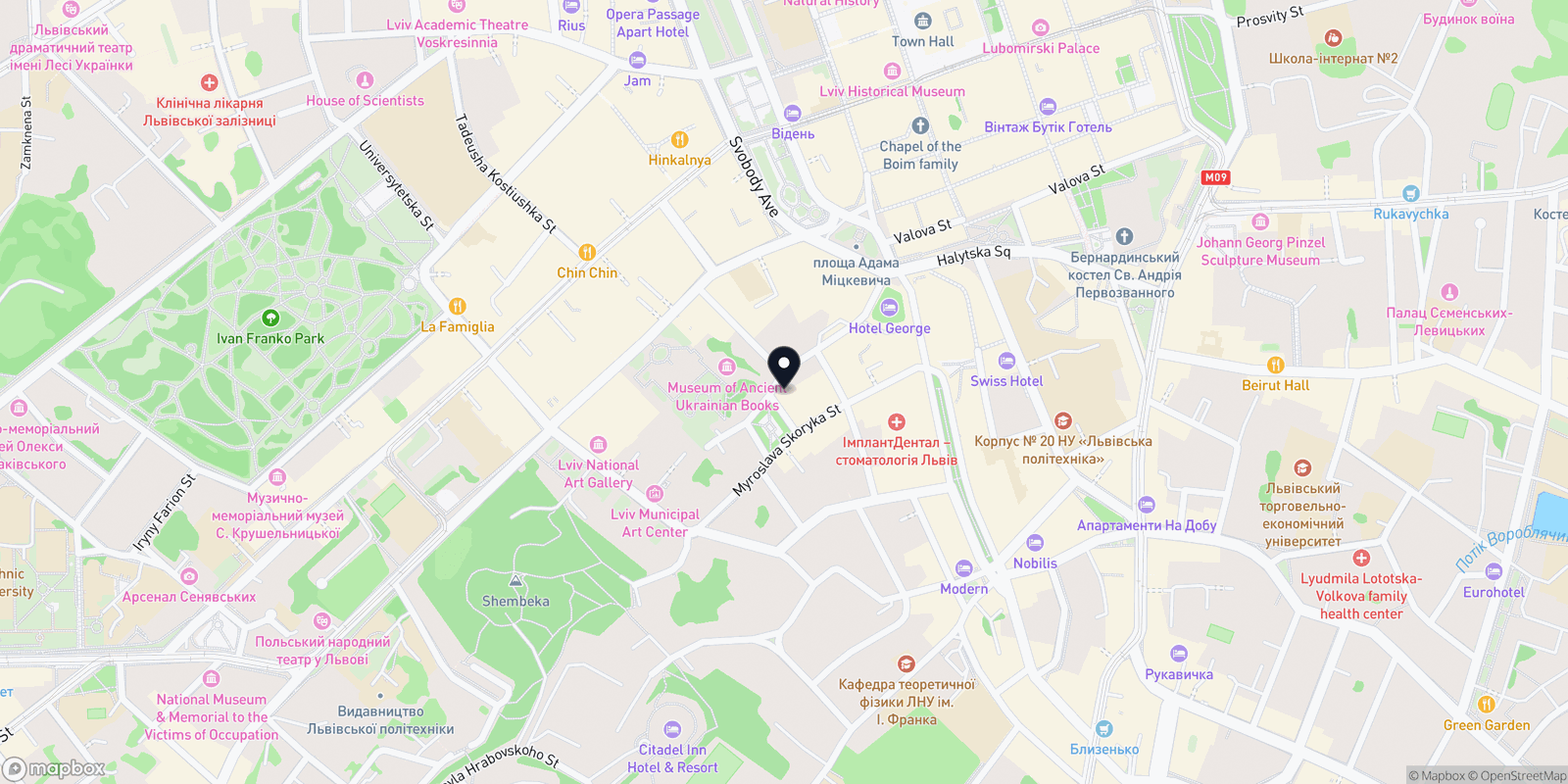 Карта закладу Перлина