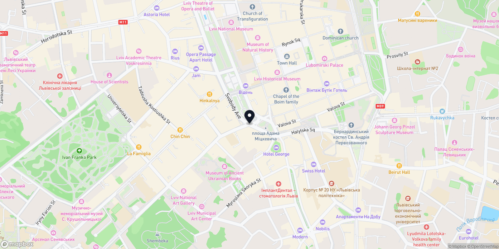 Карта закладу ТОП простір краси