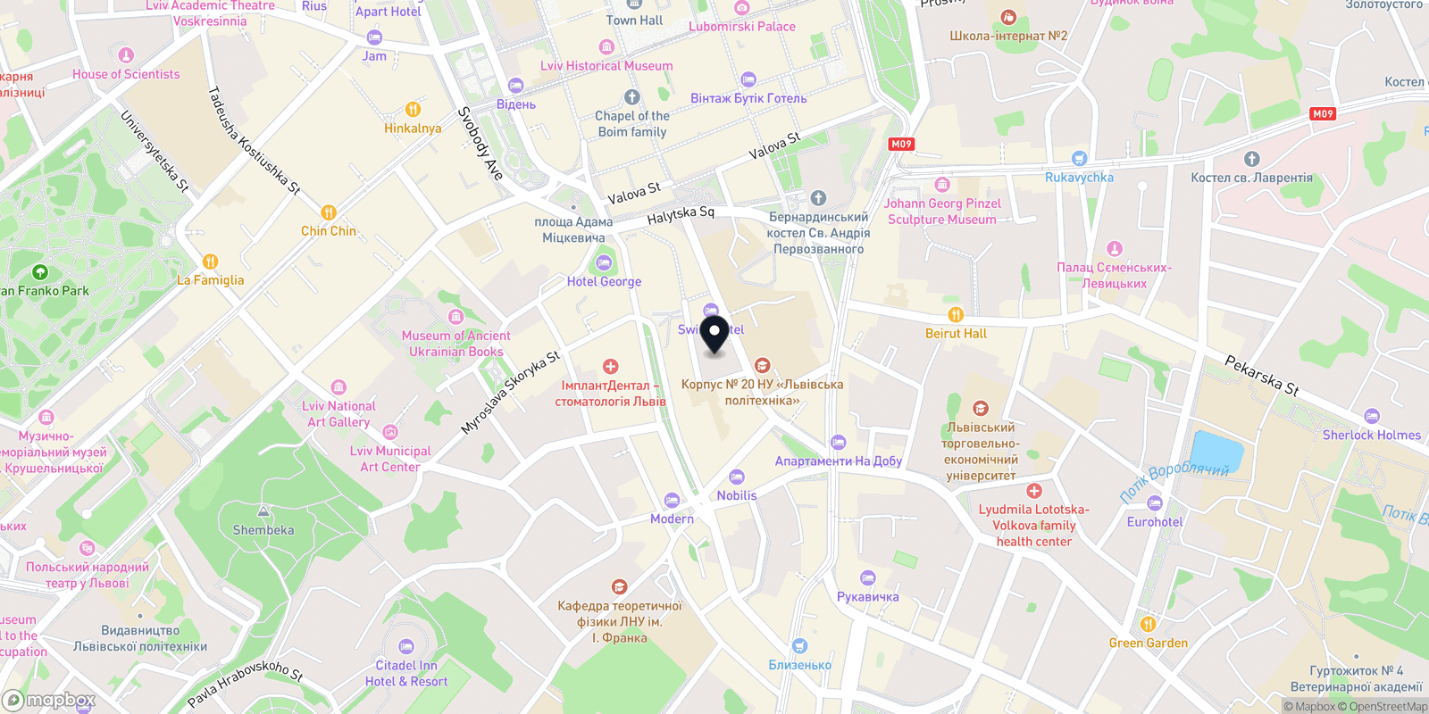 Карта закладу Solidol Barbershop