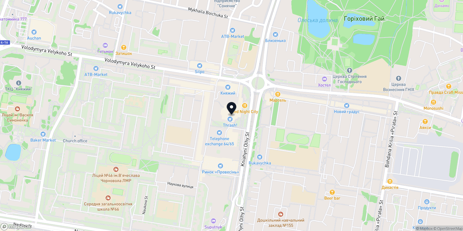 Карта закладу Nika