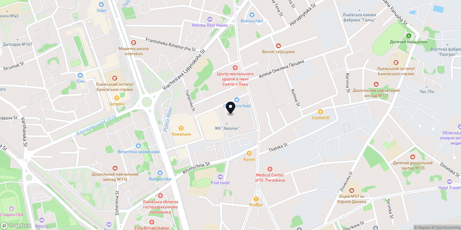 Карта закладу Infinitisstudio