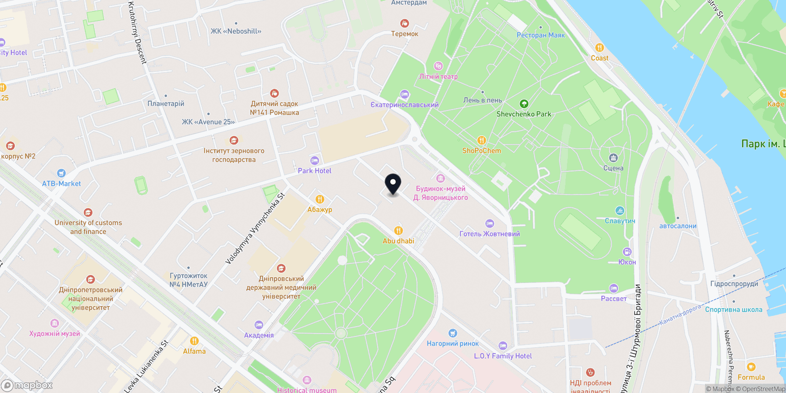 Карта закладу Мажорель