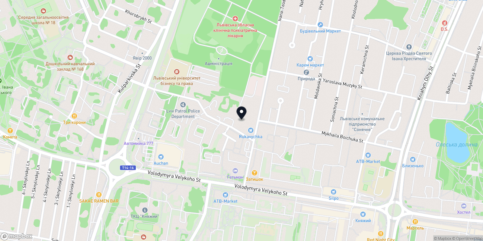 Карта закладу Імперія Краси