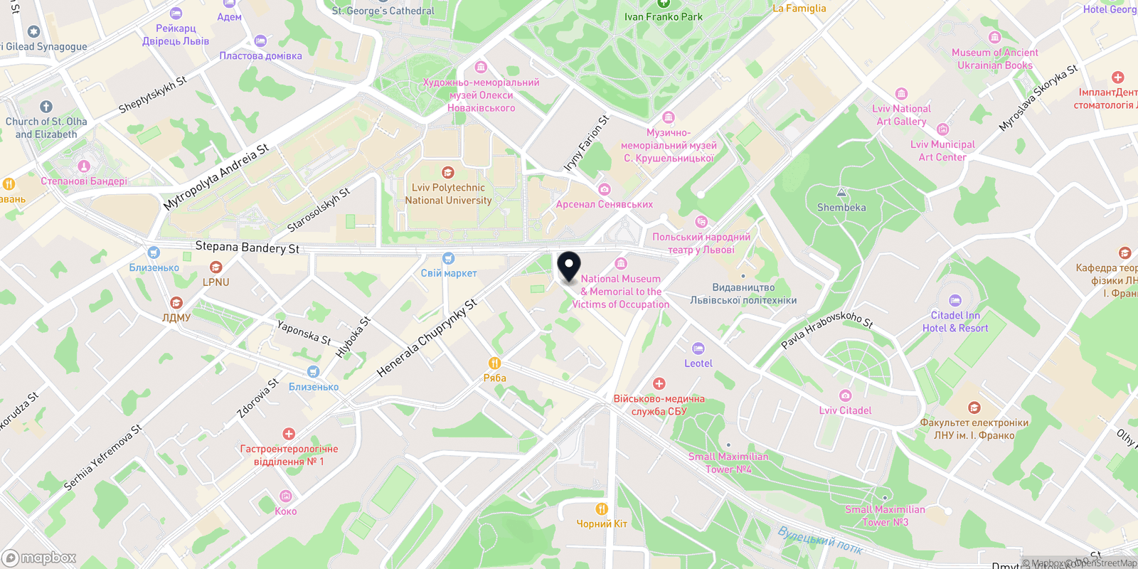 Карта закладу Львівська Голярня