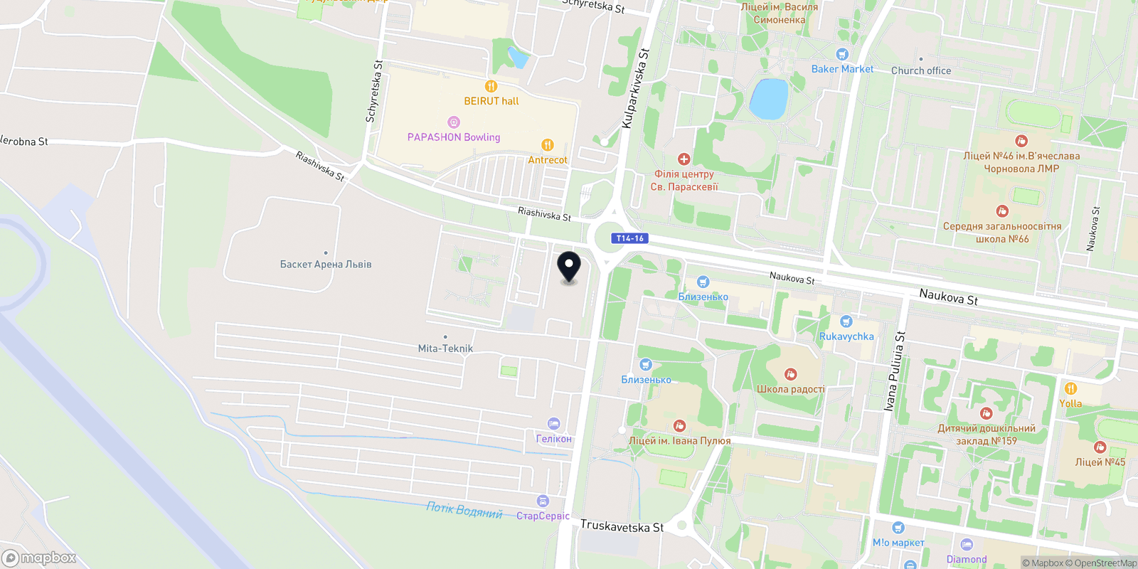Карта закладу Barberry Barbers