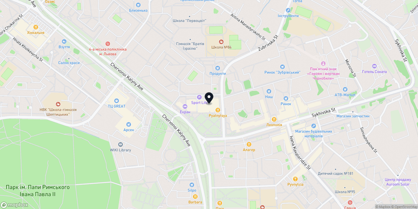 Карта закладу Chester