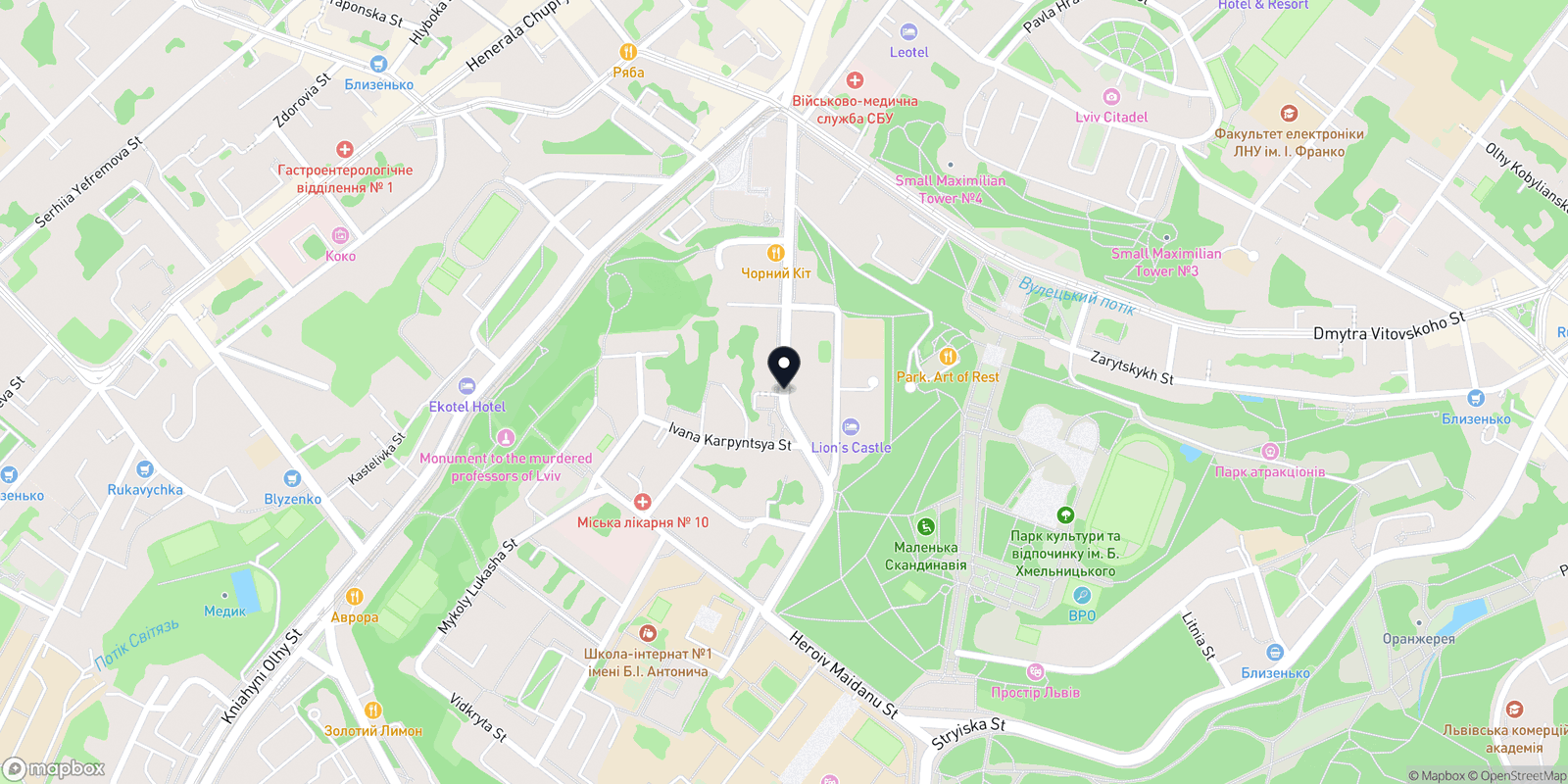 Карта закладу Atlas