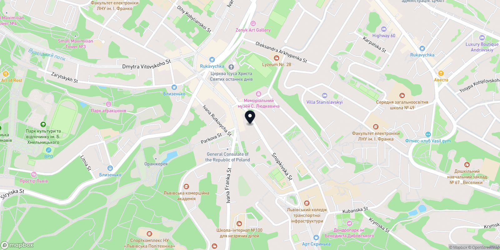 Карта закладу KOYA