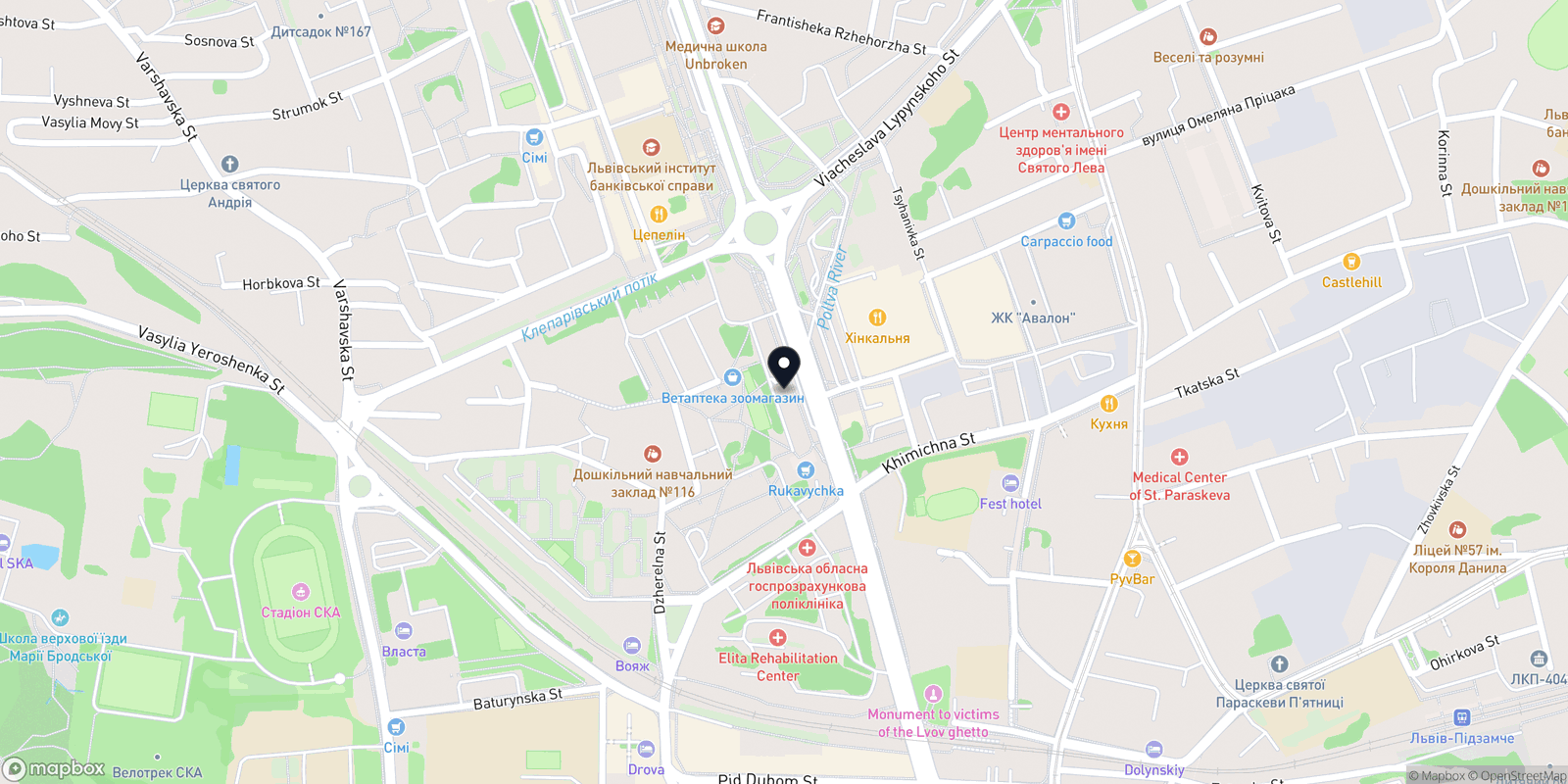 Карта закладу Dr. Yaremchuk Clinic