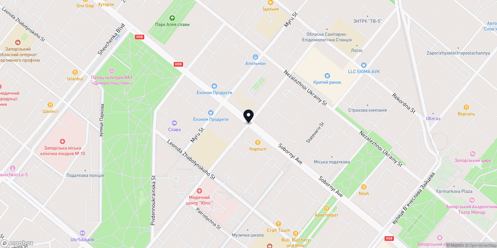 Карта закладу Garno Clinic