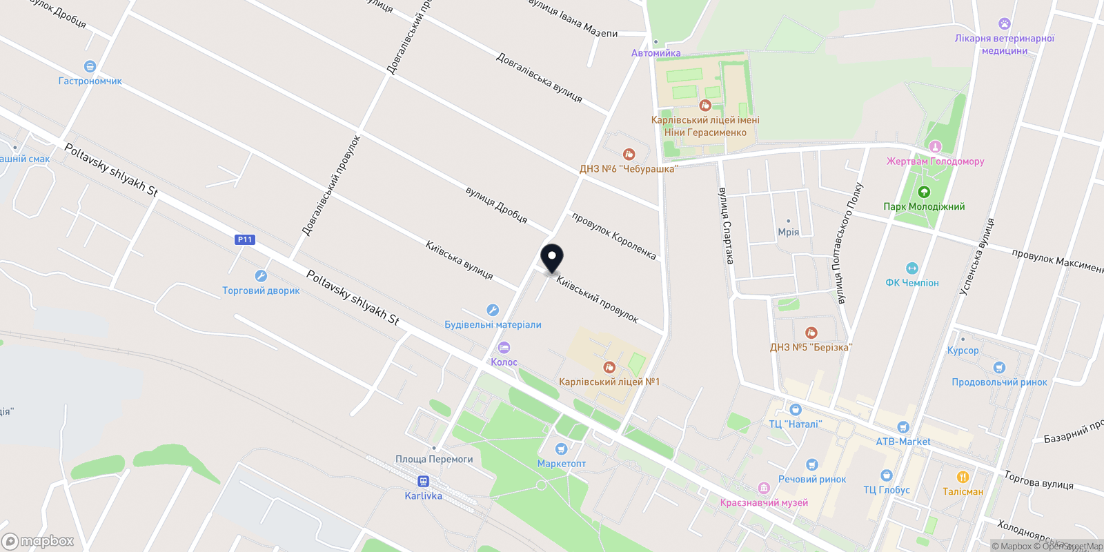 Карта закладу Шалена Краса