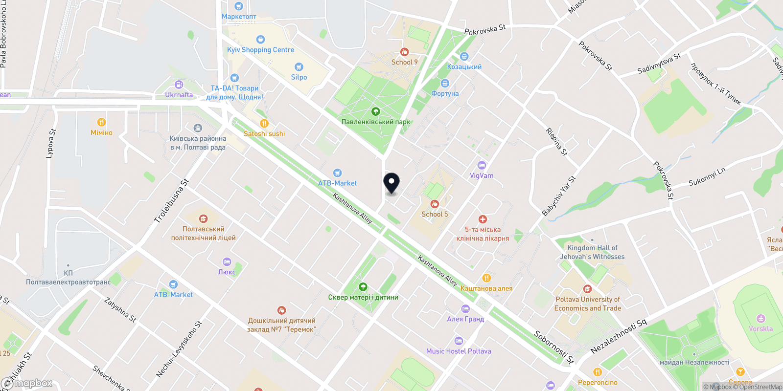 Карта закладу Jn beauty space