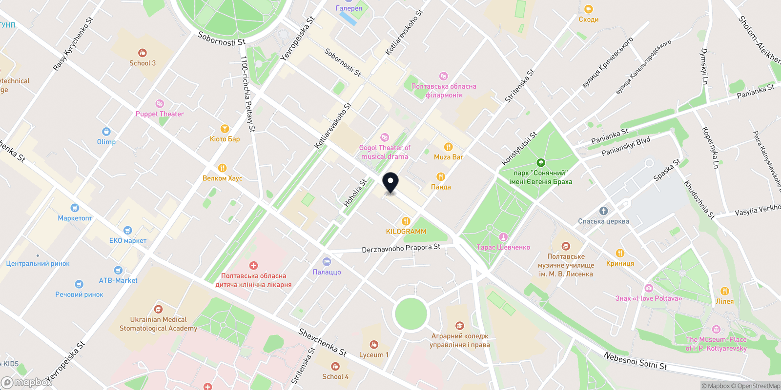Карта закладу Studio Laser