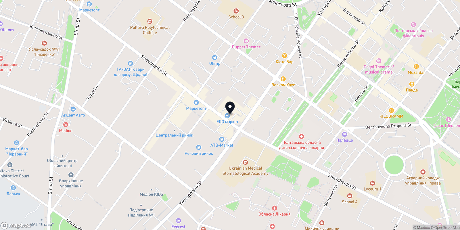 Карта закладу Татуша