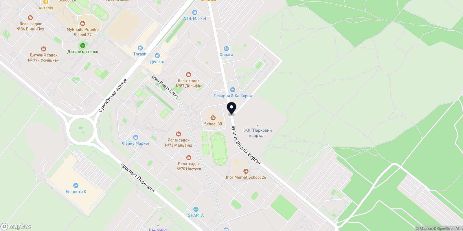 Карта закладу DANALEX