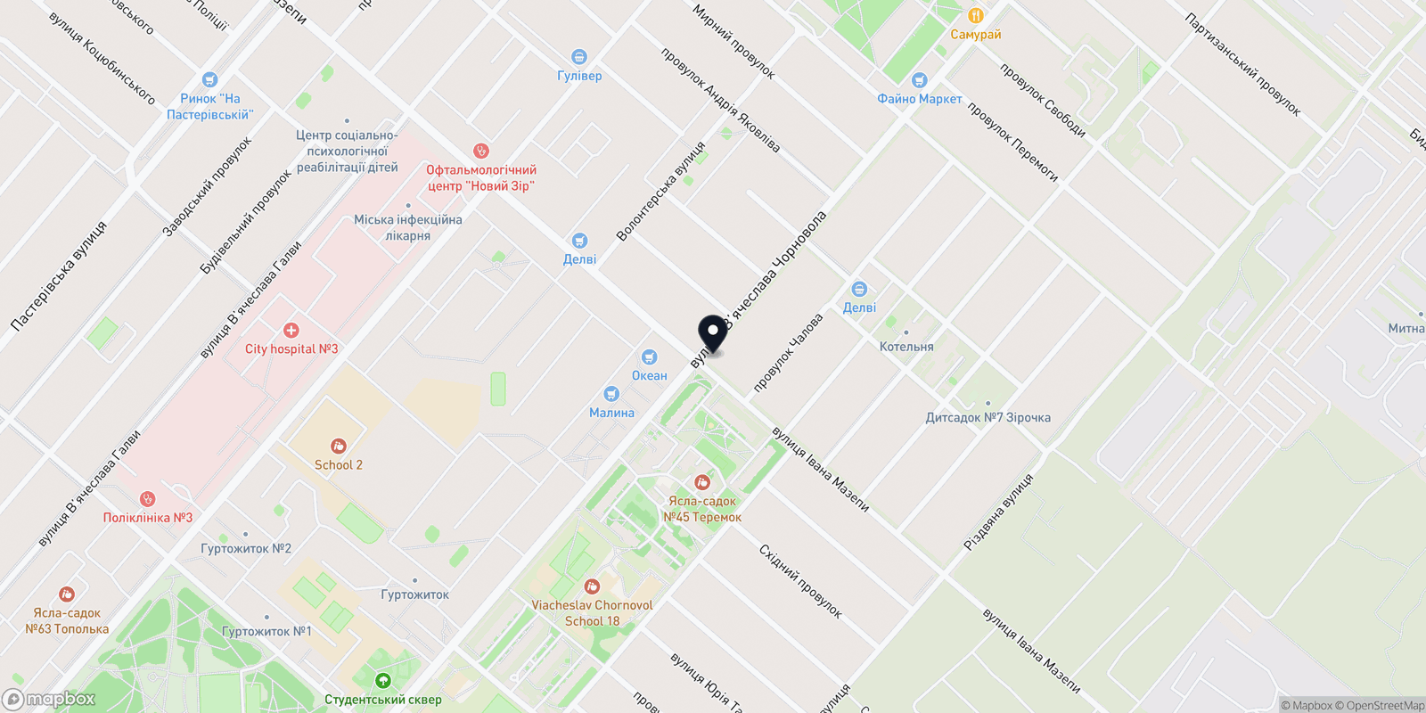 Карта закладу ТЕРИТОРІЯ КРАСИ