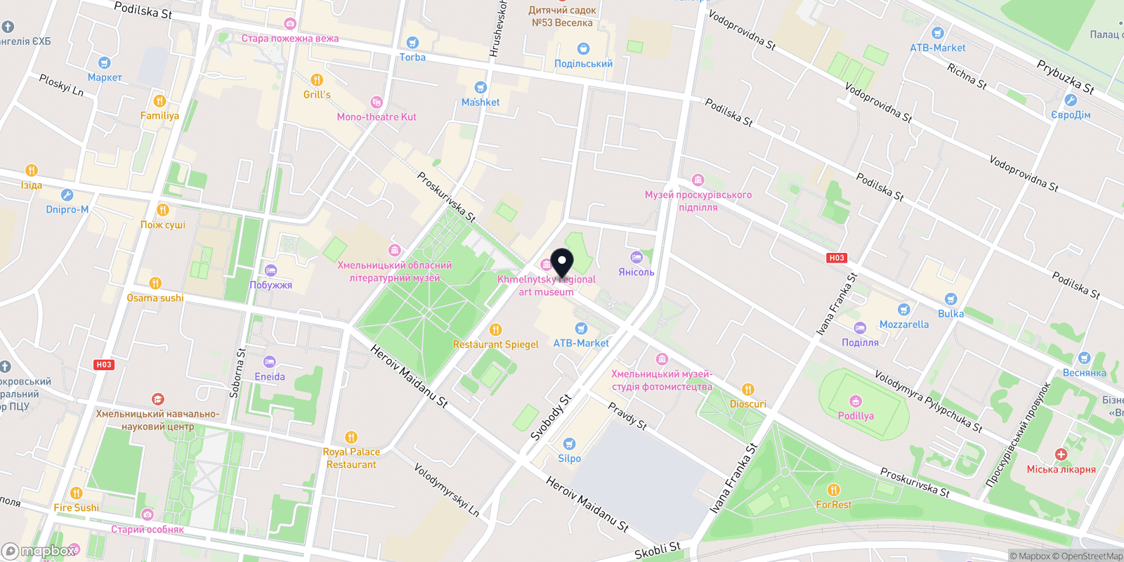 Карта закладу Карамель Lu