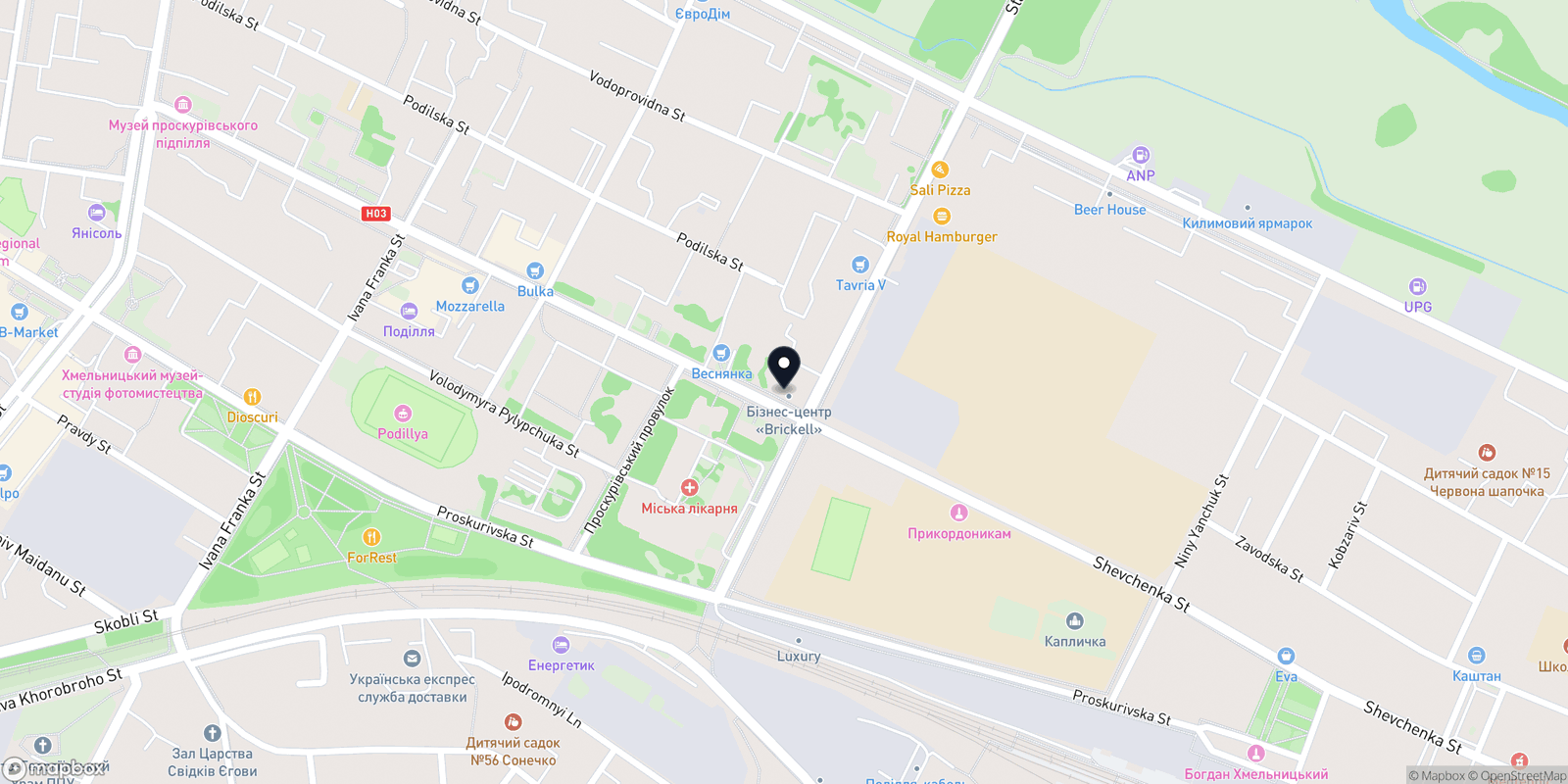 Карта закладу Podoestet