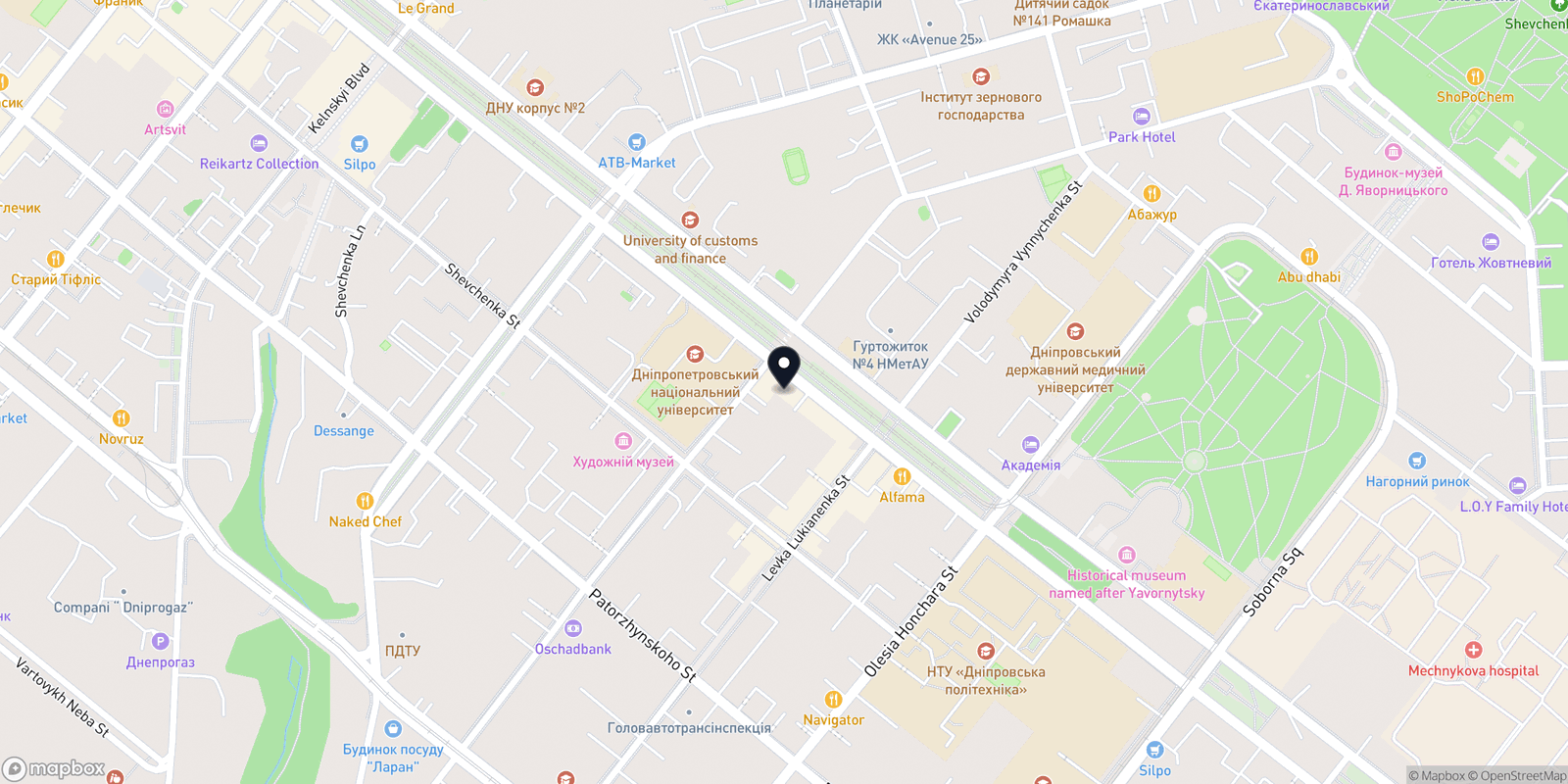 Карта закладу Naked