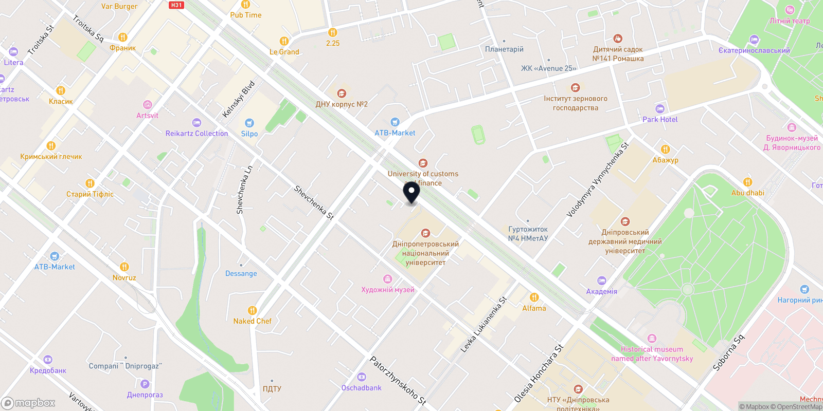 Карта закладу Gloss