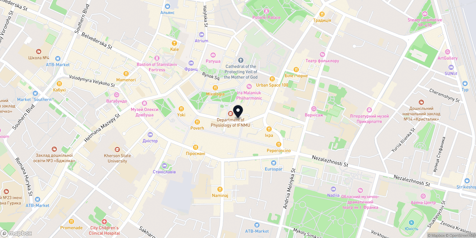 Карта закладу Класика