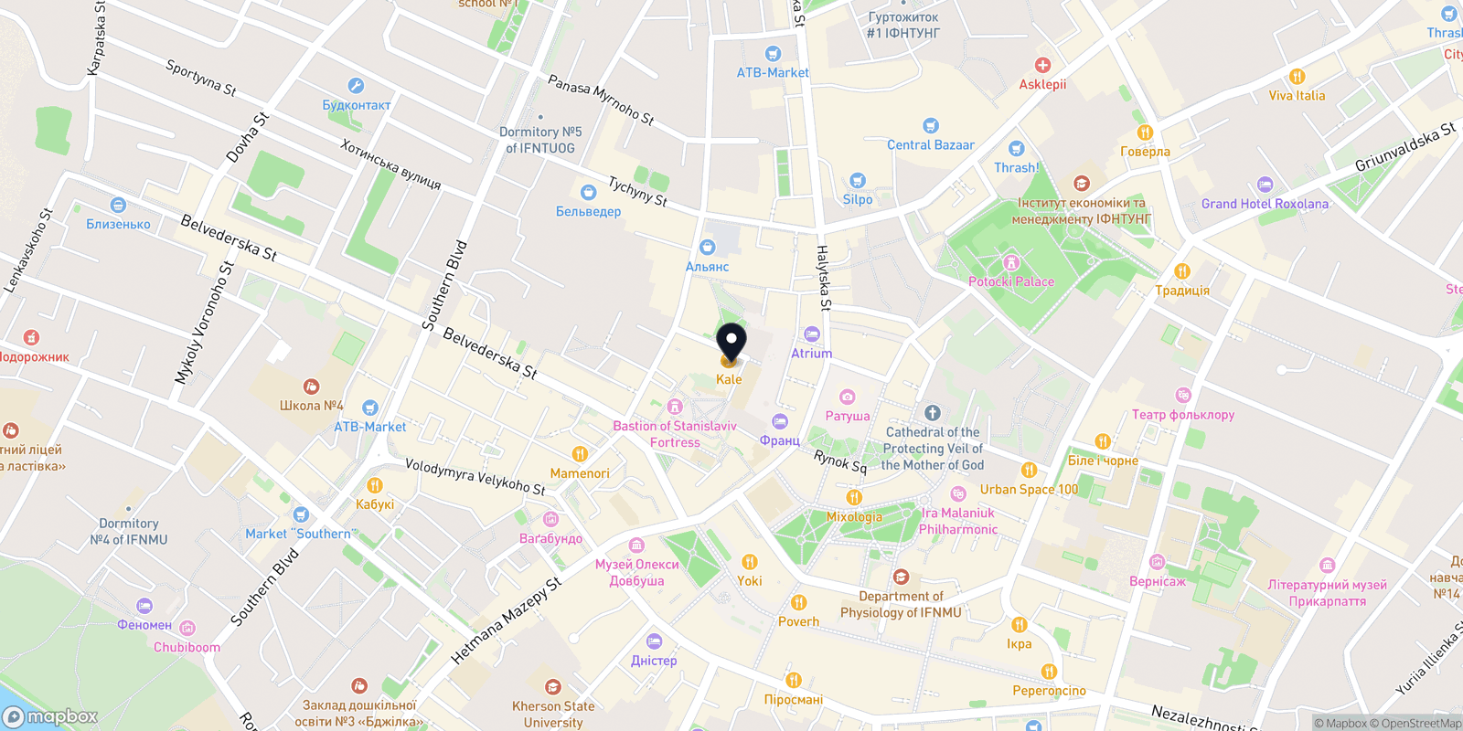 Карта закладу Ренетель