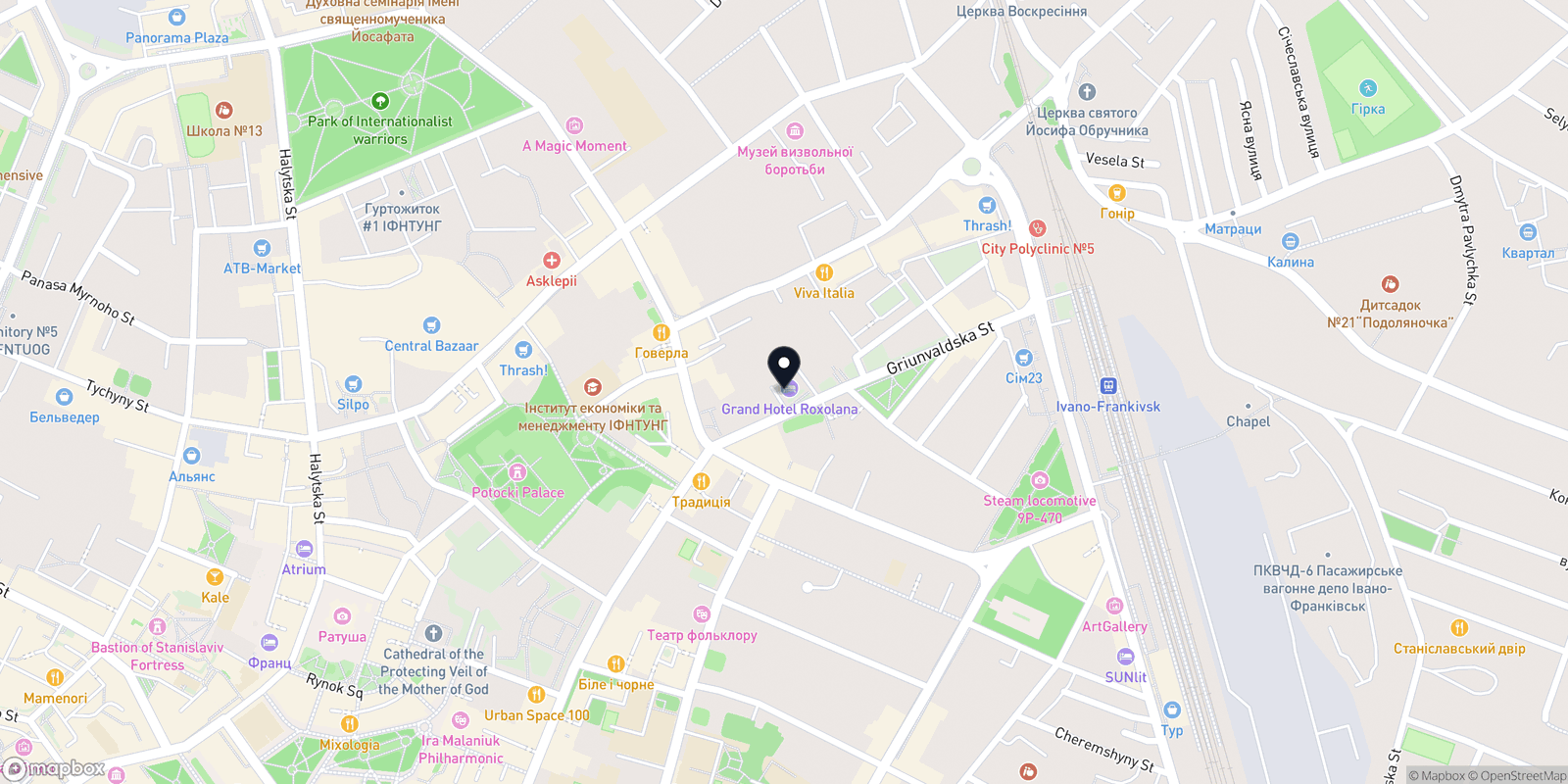 Карта закладу Roxolana