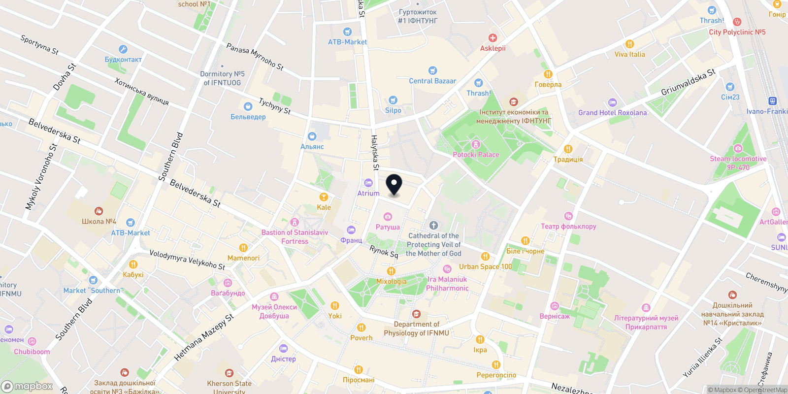 Карта закладу Oriekhova