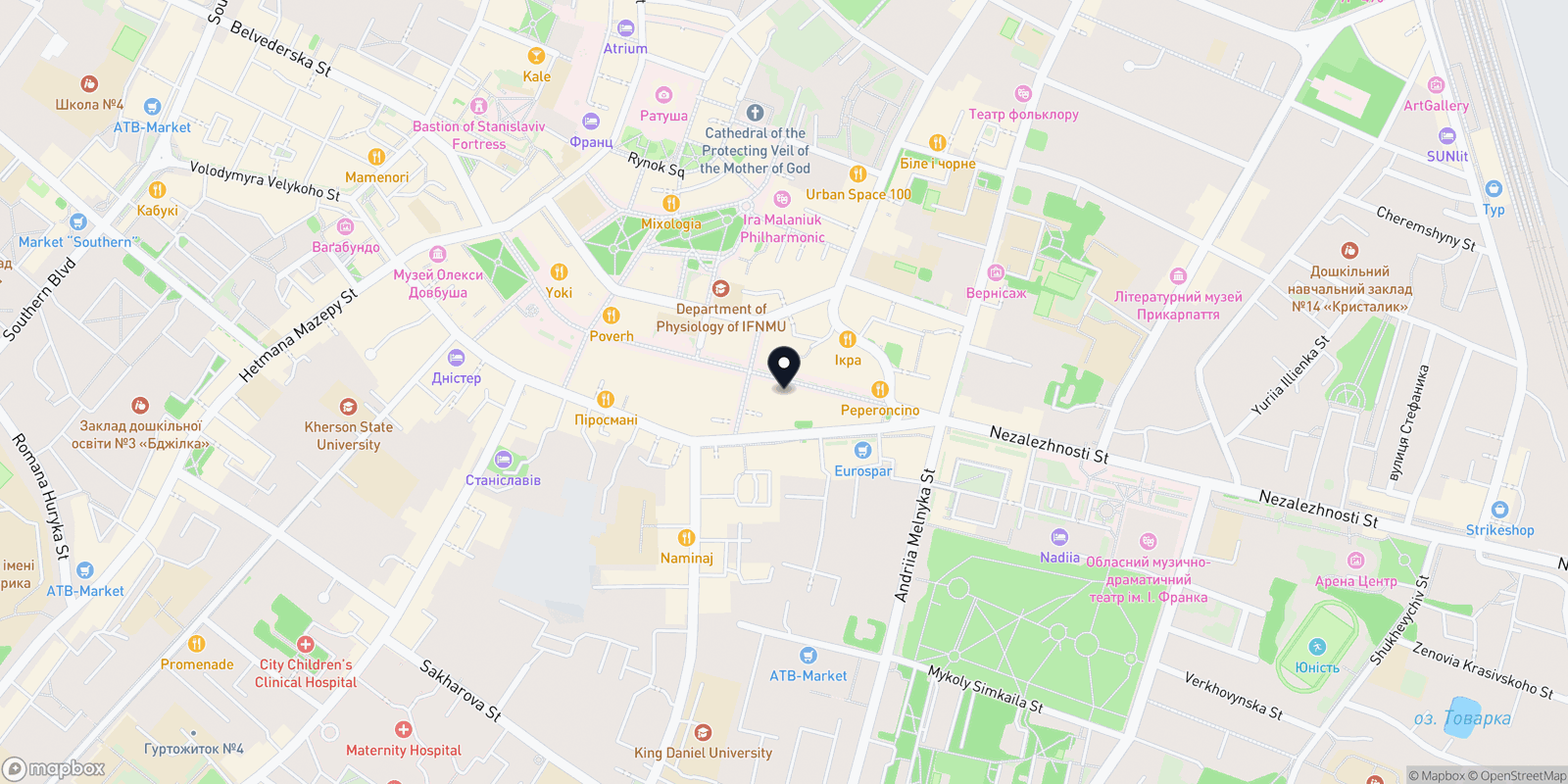 Карта закладу Територія Краси