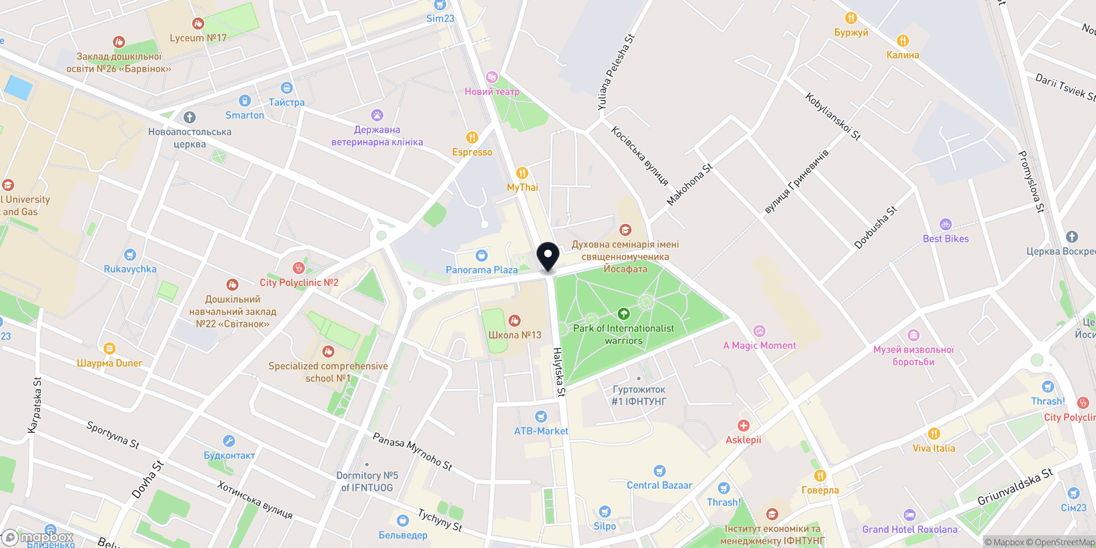 Карта закладу В шоколаді