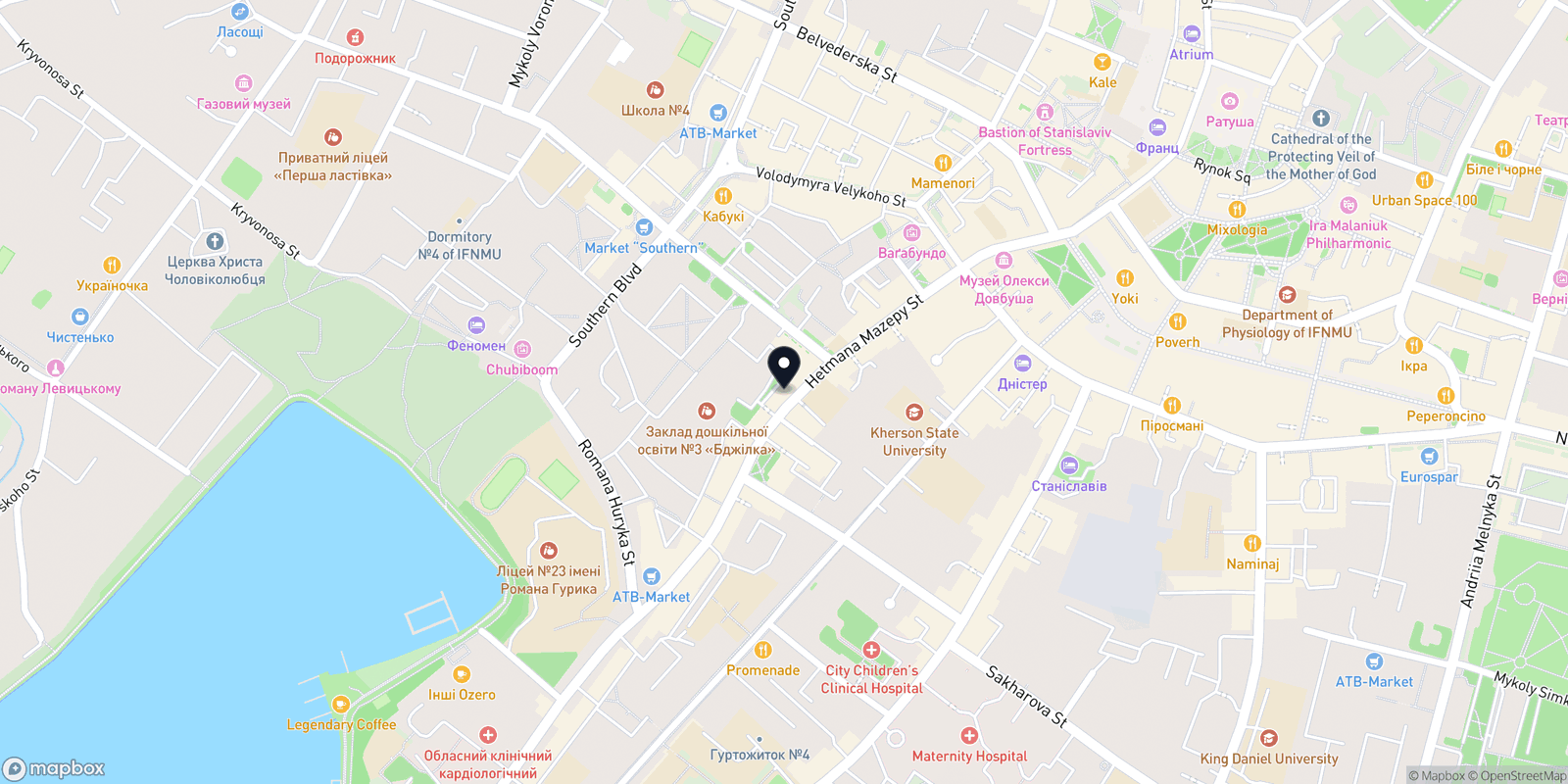 Карта закладу The Hustle men’s zone